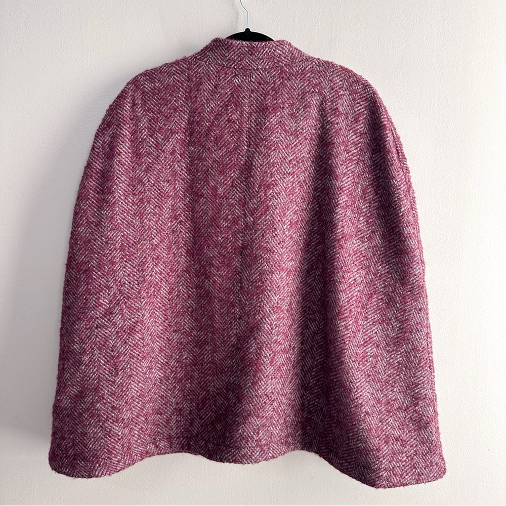 Modcloth Pink Herringbone Cape - Picture 2 of 9